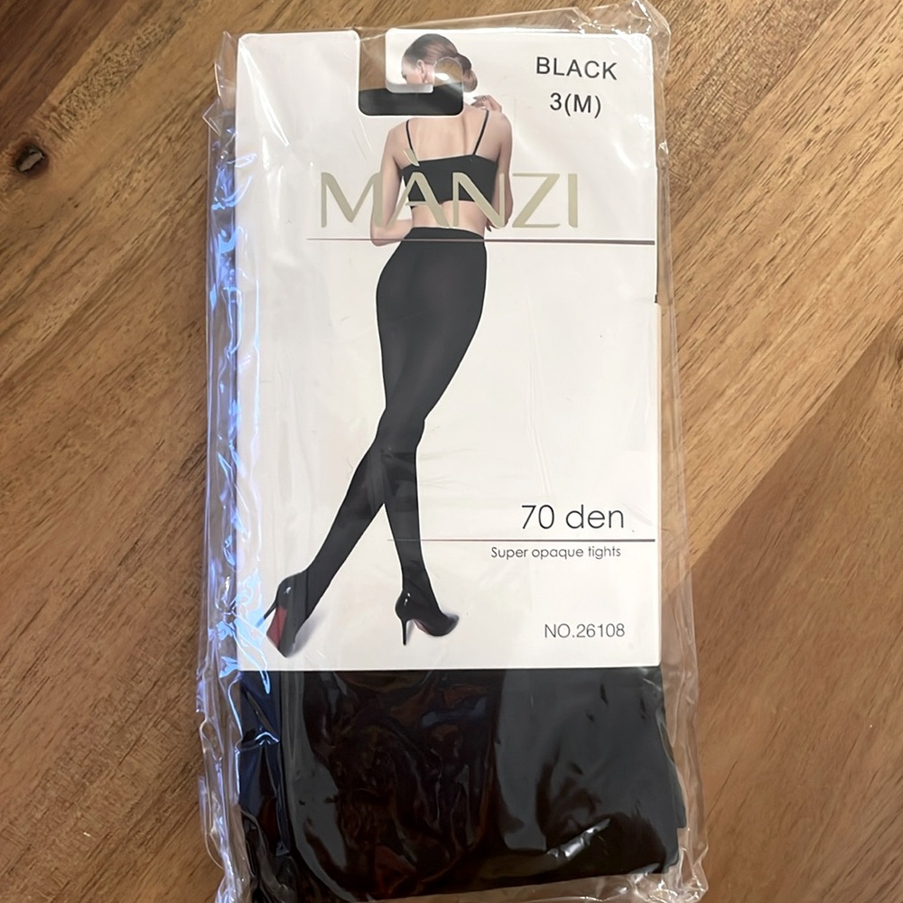 Mànzi women’s tights - size M (3) - opaque black NWT